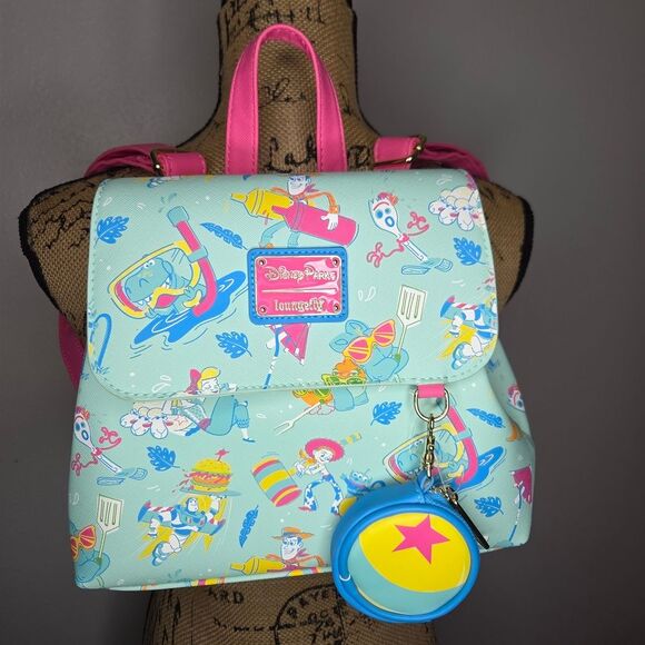 NWOT Disney Loungefly Toy Story 4 Backpack Coin Purse Set Summer Splash 2023 main image 5